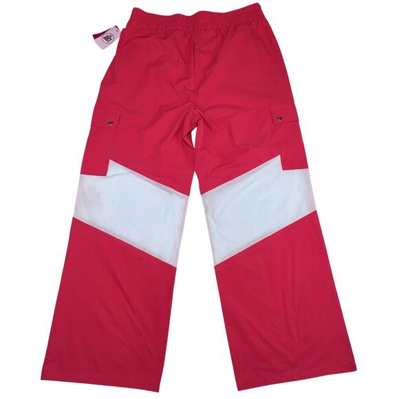 NWT Juicy Couture Windbreaker Pants Womens XXL Cargo Wide Leg Active Athleisure - Picture 2 of 14